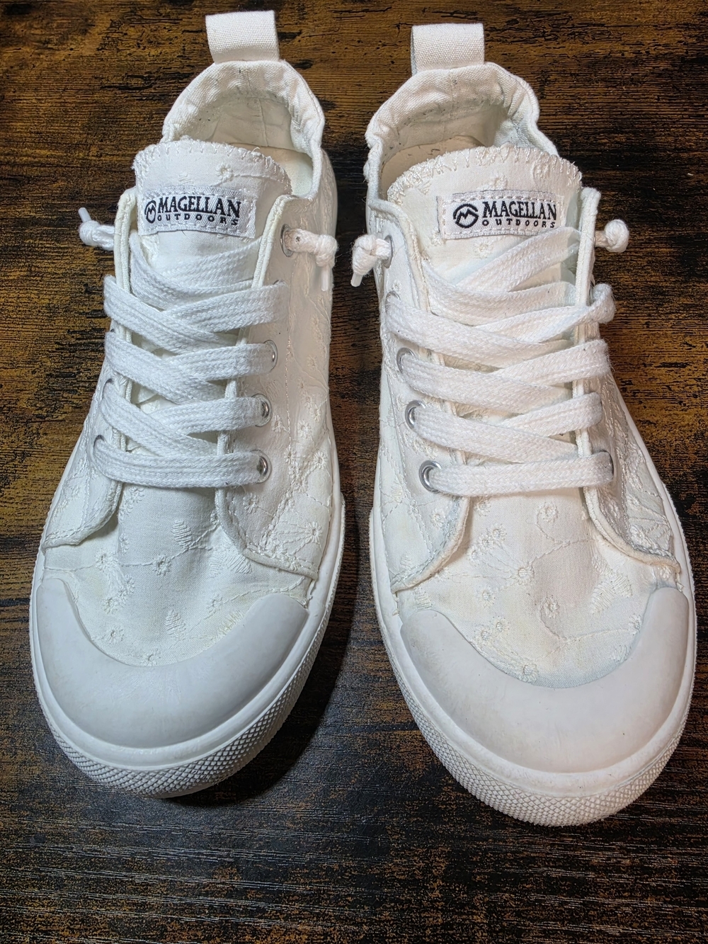 Magellan Canvas Slip On Sneakers In White